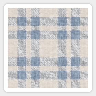 Linen and Blue Plaid Sticker